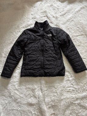 The North Face Girls Reversible Mossbud Jacket Black Size L 14/16